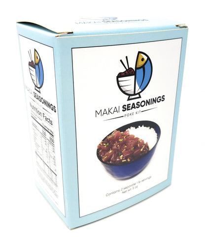 Makai Seasonings Hawaiian Poke Kit (2) each 1 lb Servings - Alii Snack Company