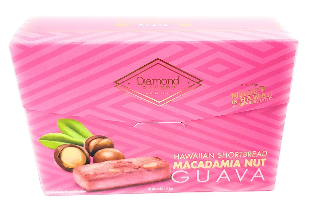 Diamond Bakery Hawaiian Shortbread Macadamia Nut Guava Cookies 4 oz - Alii Snack Company