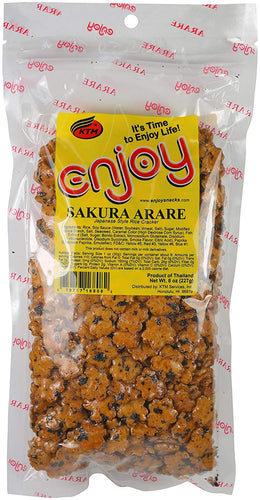 Enjoy Sakura Arare Rice Crackers, 8 Ounce - Alii Snack Company